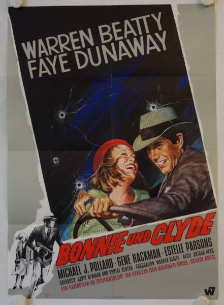 Bonnie und Clyde originales deutsches Filmplakat